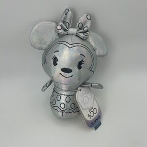 Hallmark‎ itty bittys Disney 100 Minnie Mouse Iridescent Silver Plush NWT